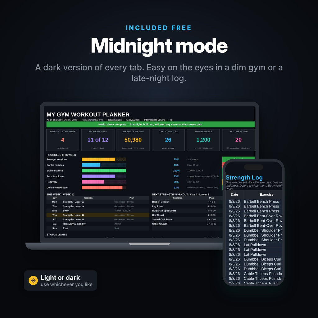 Build-Your-Gym Smart Workout Planner (Digital Download) — photo 2