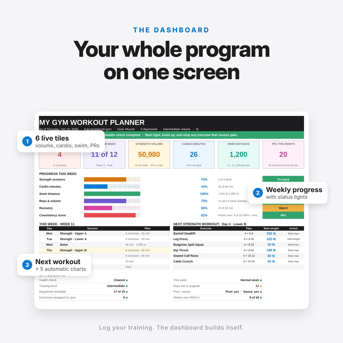 Build-Your-Gym Smart Workout Planner (Digital Download) — photo 4