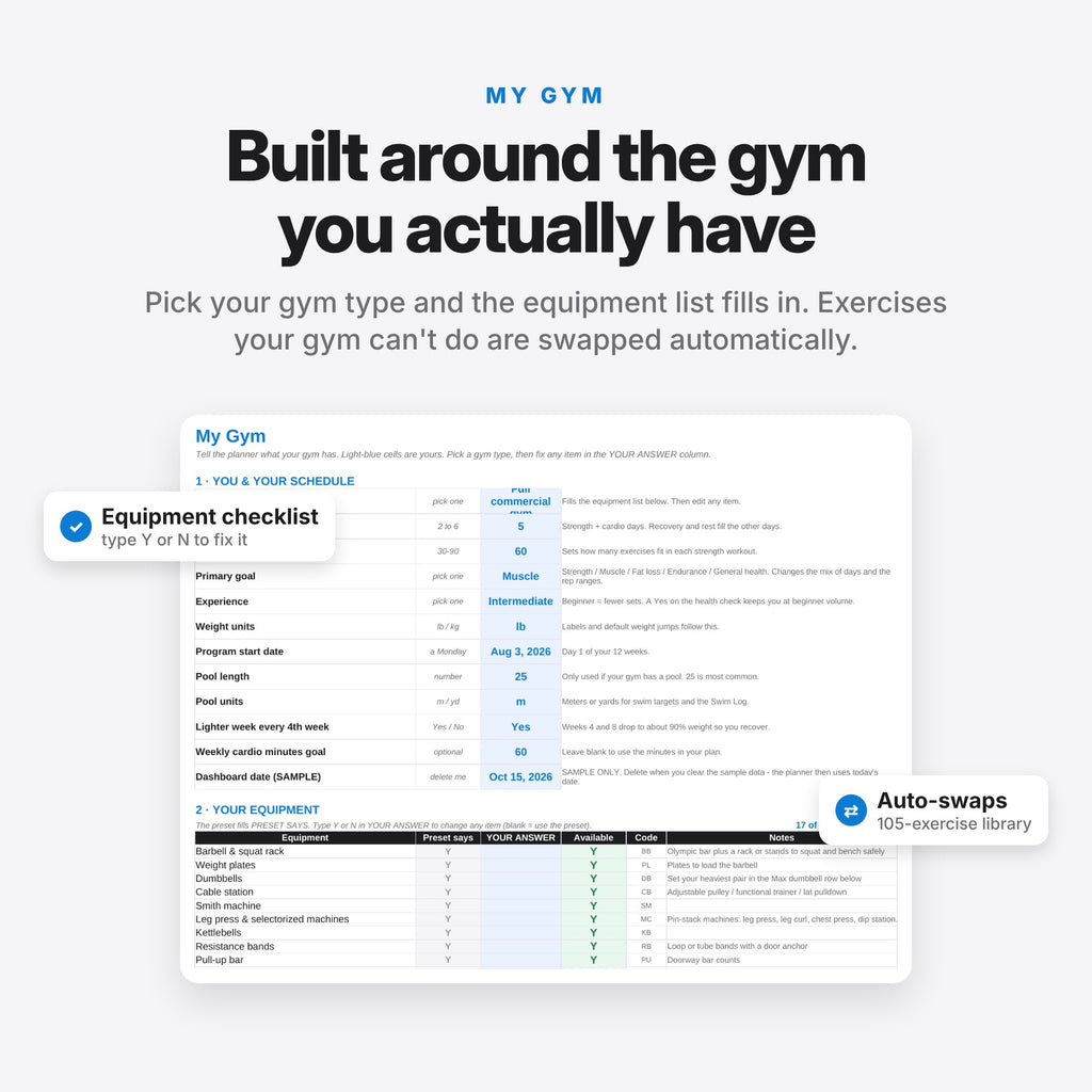 Build-Your-Gym Smart Workout Planner (Digital Download) — photo 5