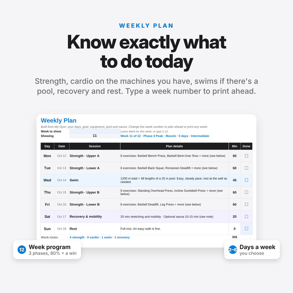 Build-Your-Gym Smart Workout Planner (Digital Download) — photo 6