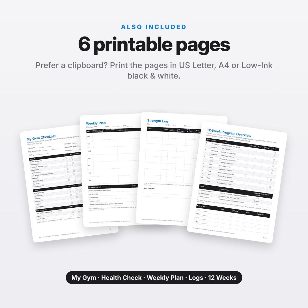 Build-Your-Gym Smart Workout Planner (Digital Download) — photo 9
