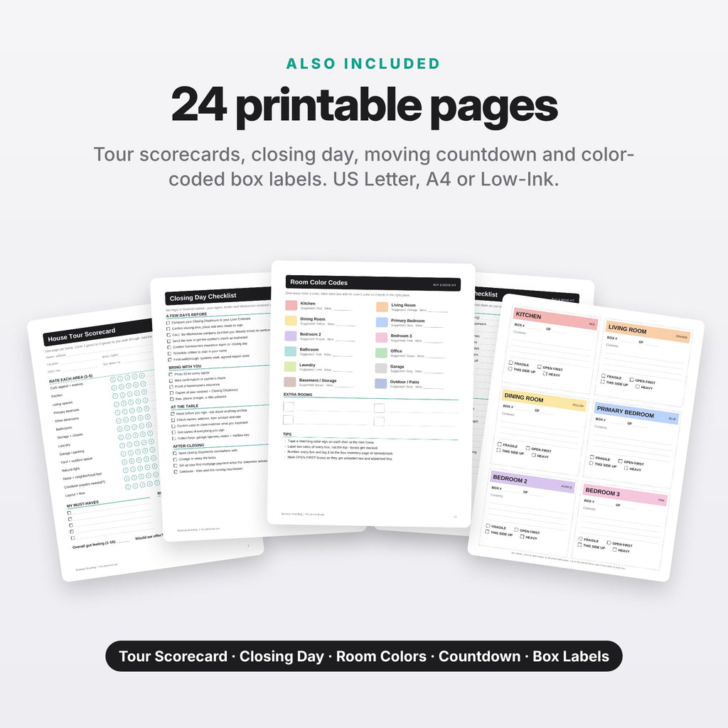 Buy & Move Kit: Home Buying + Moving Planner (Digital Download) — photo 8