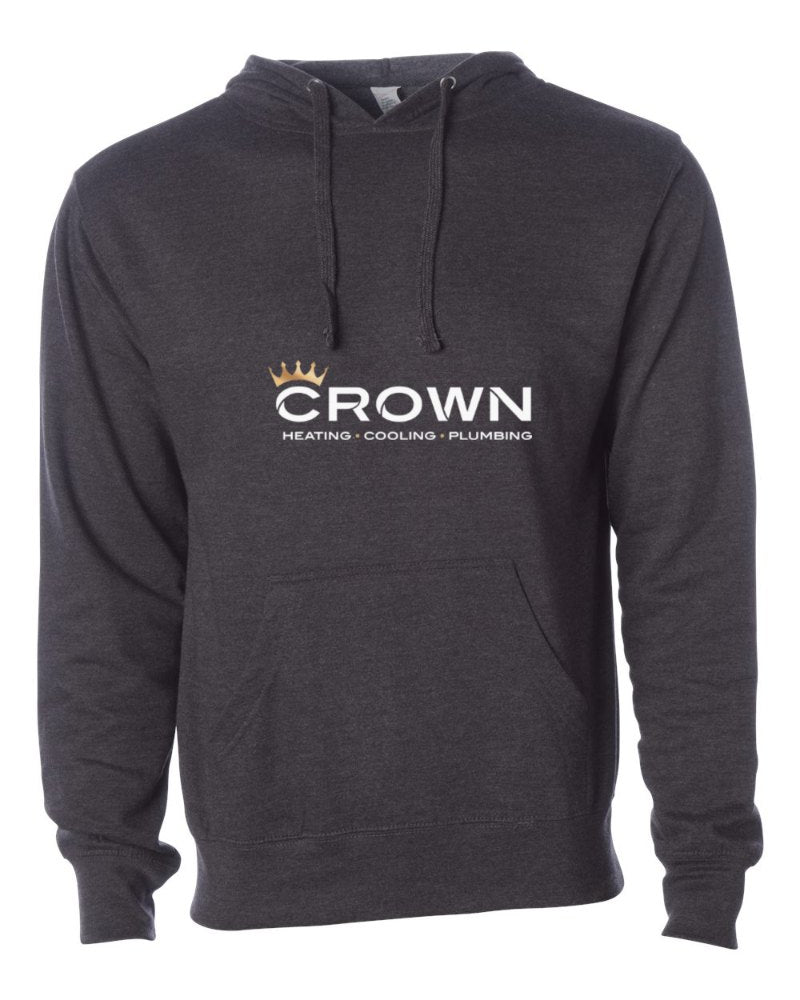 Crown Independent Trading Hoodie in Charcoal Heather (sample mockup)