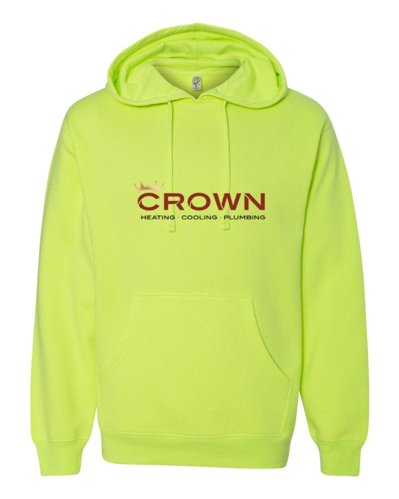 Crown Independent Trading Hoodie in Safety Yellow (sample mockup)