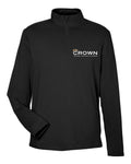 Crown Stretch Quarter-Zip in Black (sample mockup)