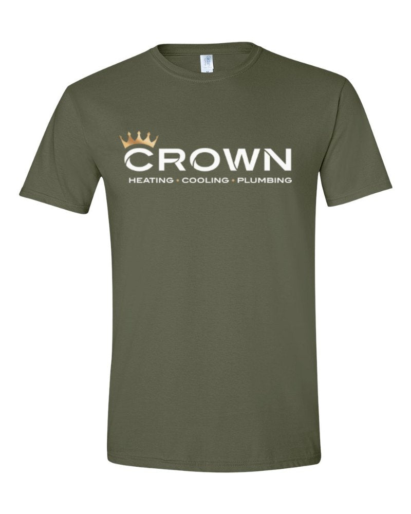 Crown Softstyle Tee in Military Green (sample mockup)