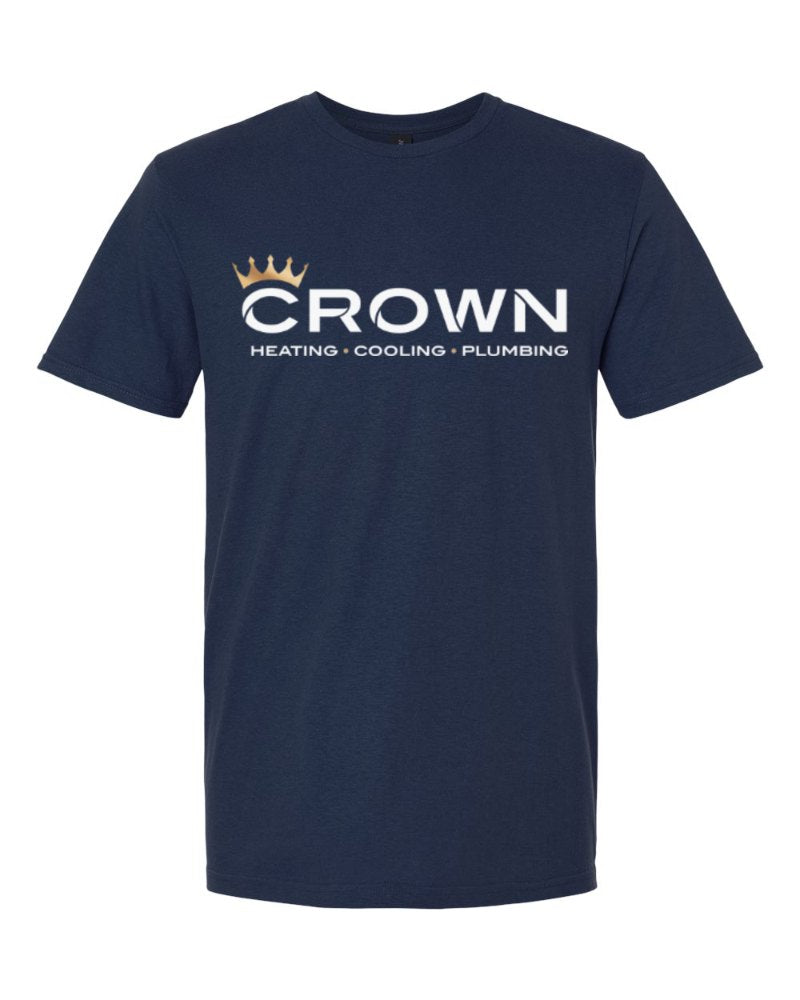Crown Softstyle Tee in Navy (sample mockup)