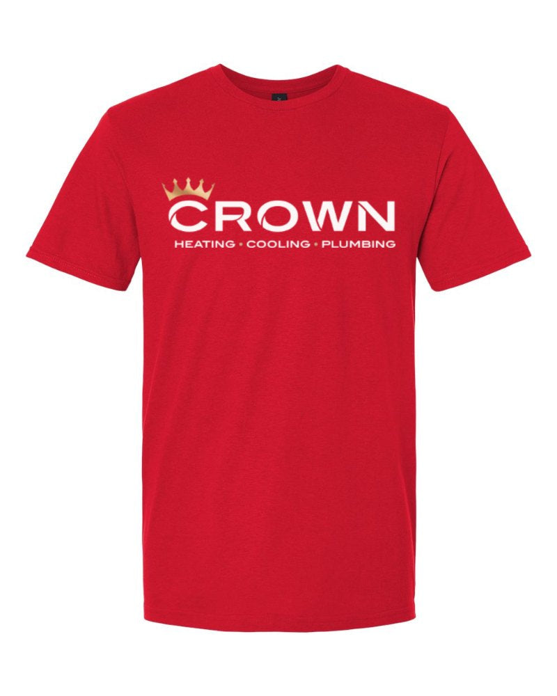 Crown Softstyle Tee in Red (sample mockup)