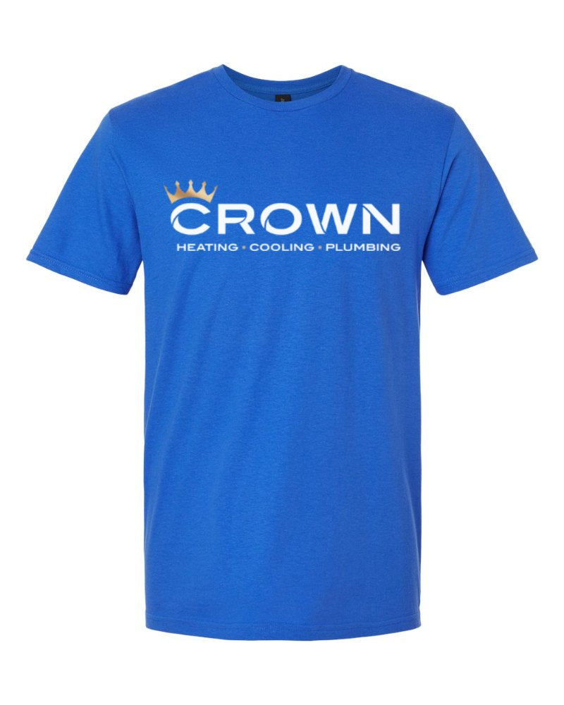 Crown Softstyle Tee in Royal (sample mockup)