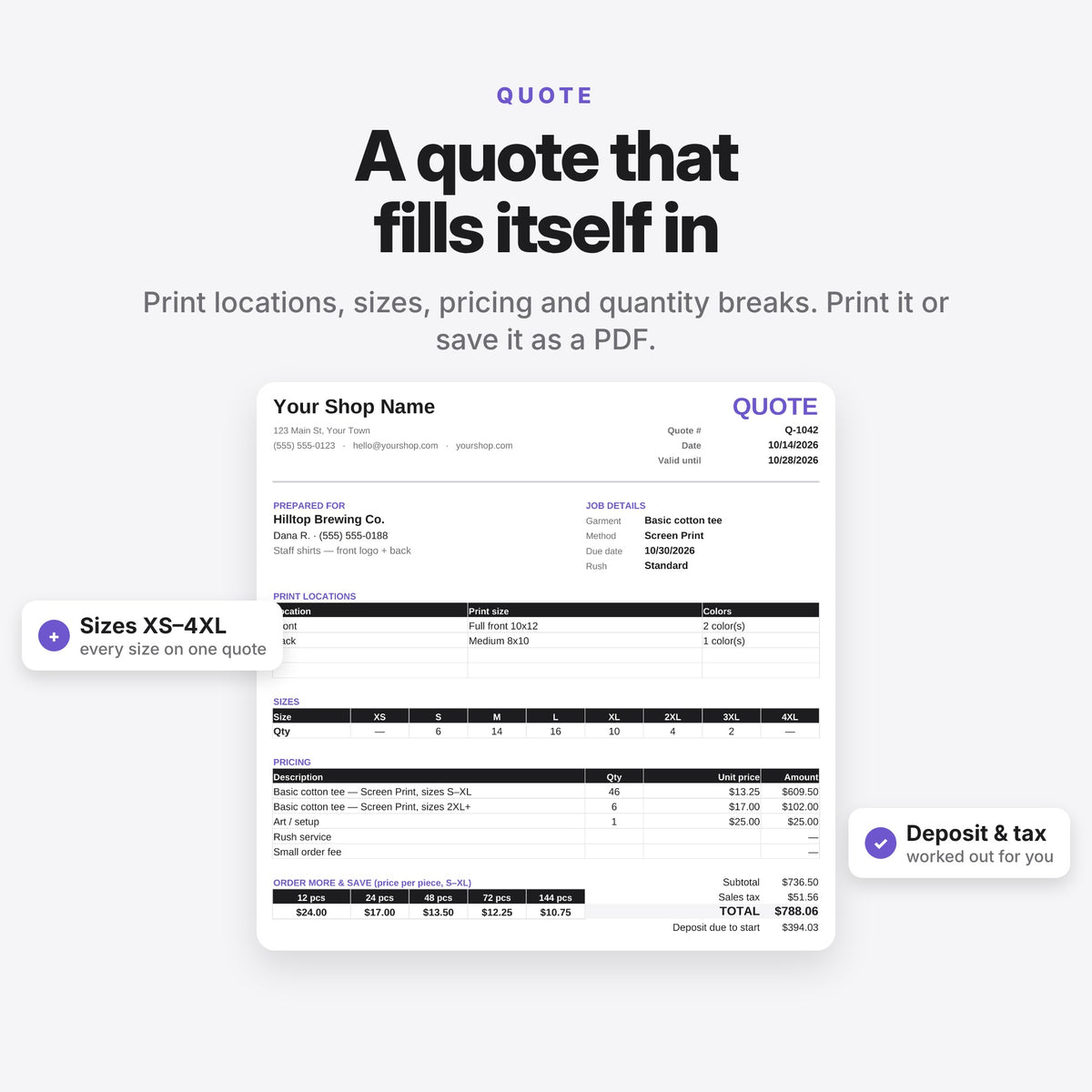Custom Apparel Pricing Calculator (Digital Download) — photo 5
