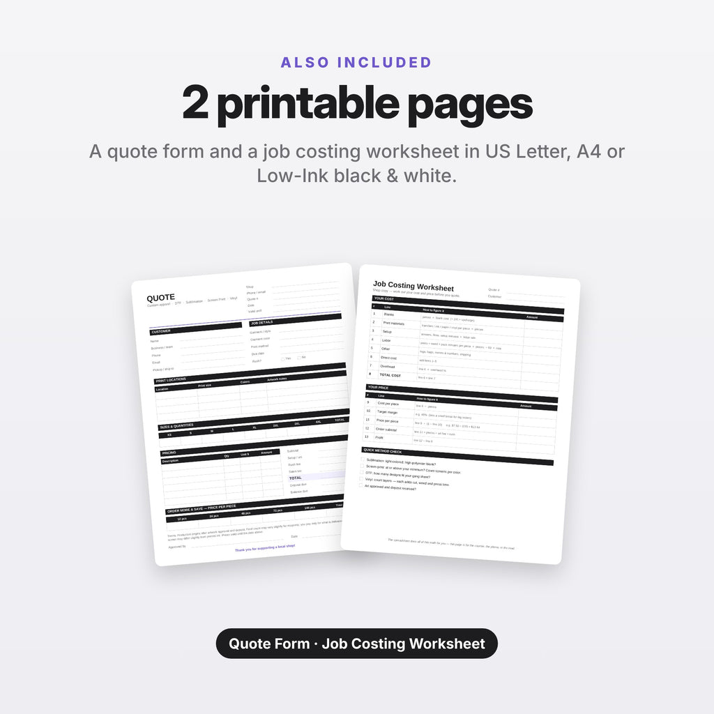 Custom Apparel Pricing Calculator (Digital Download) — photo 8