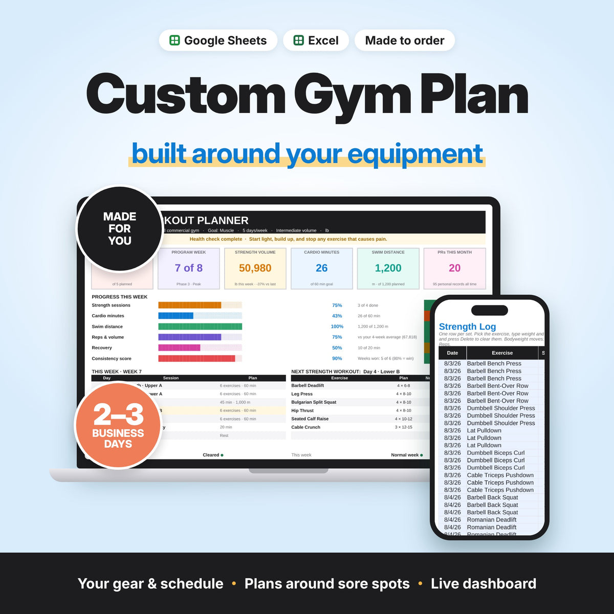 Custom Gym Plan, Made for You (Digital Download) — photo 1