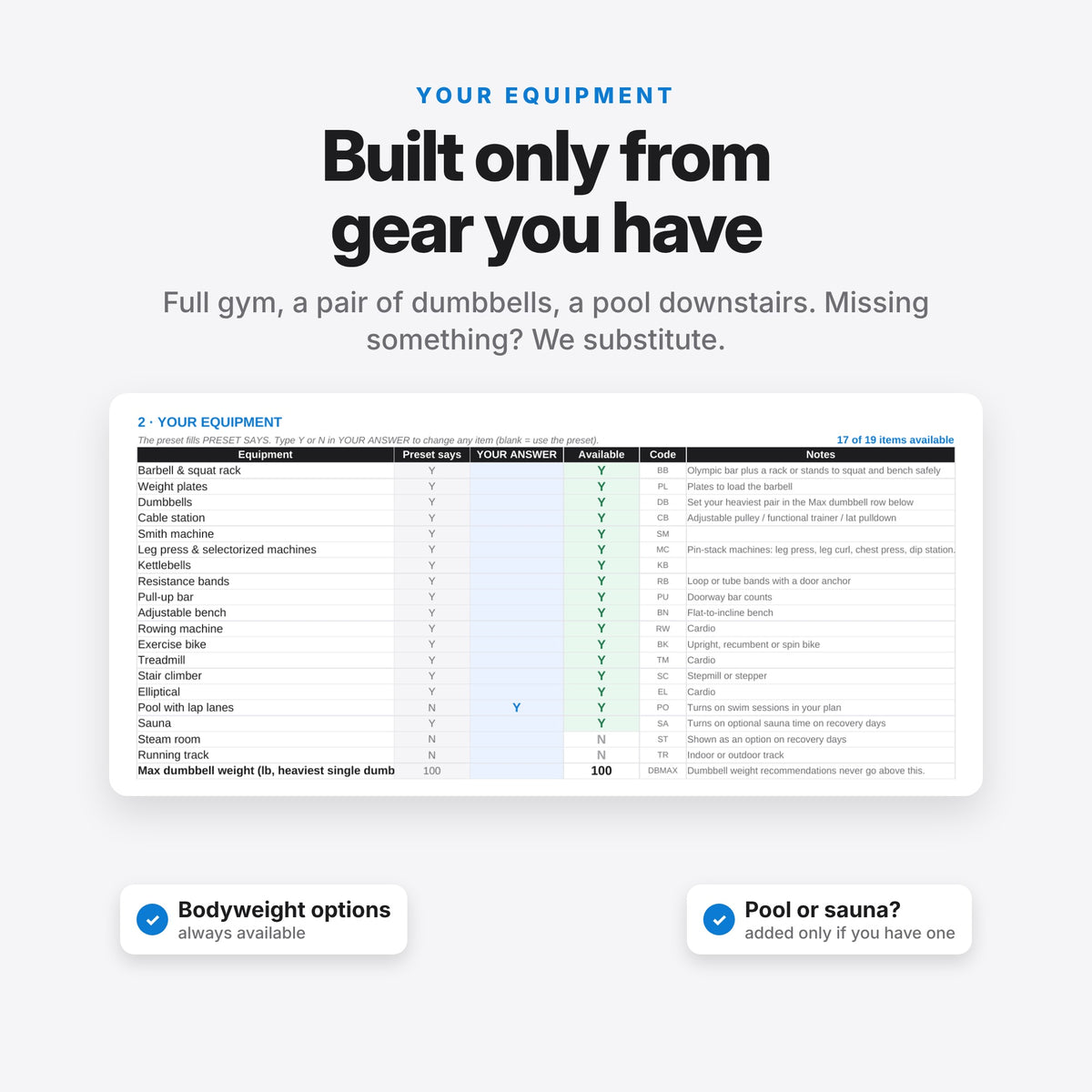 Custom Gym Plan, Made for You (Digital Download) — photo 4