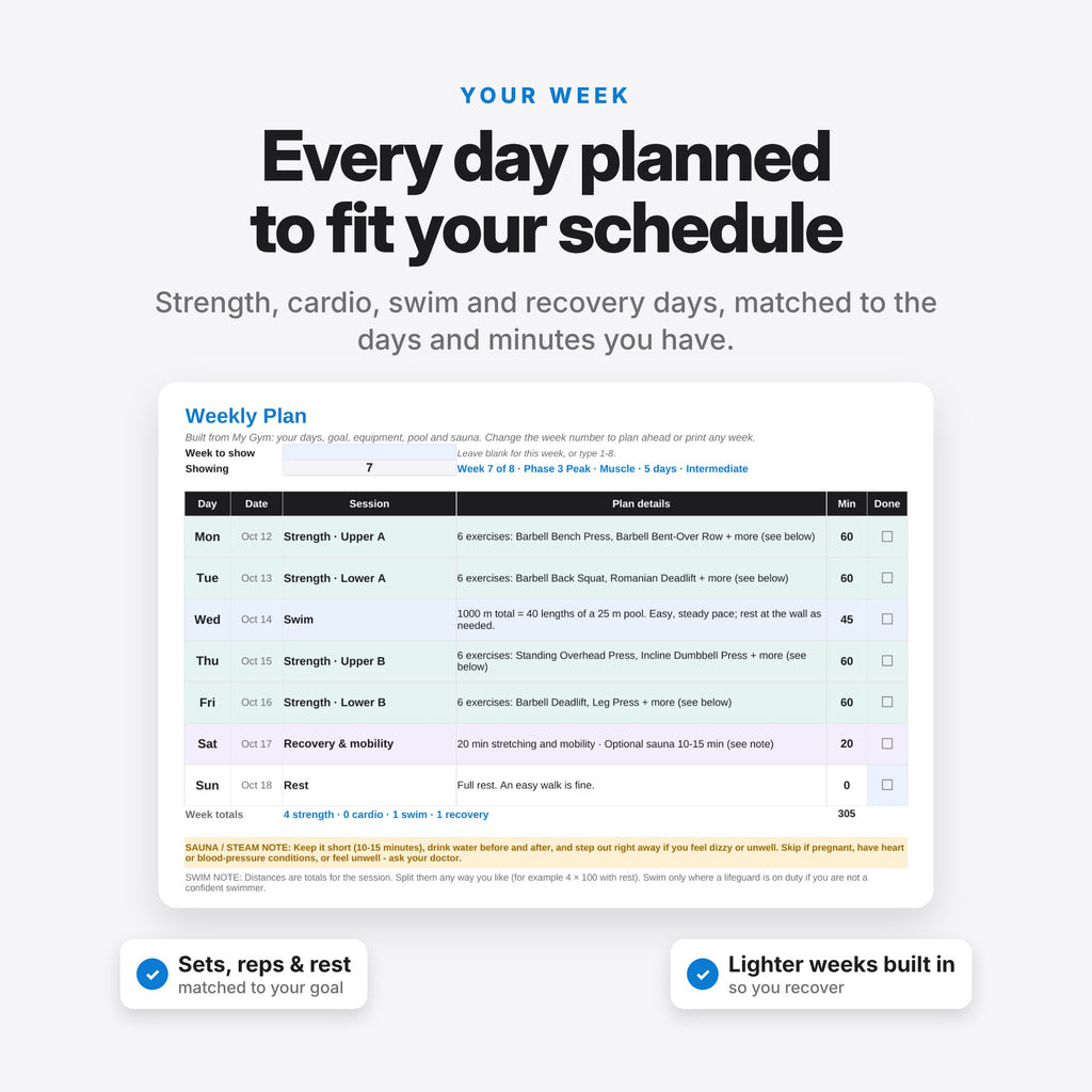 Custom Gym Plan, Made for You (Digital Download) — photo 5