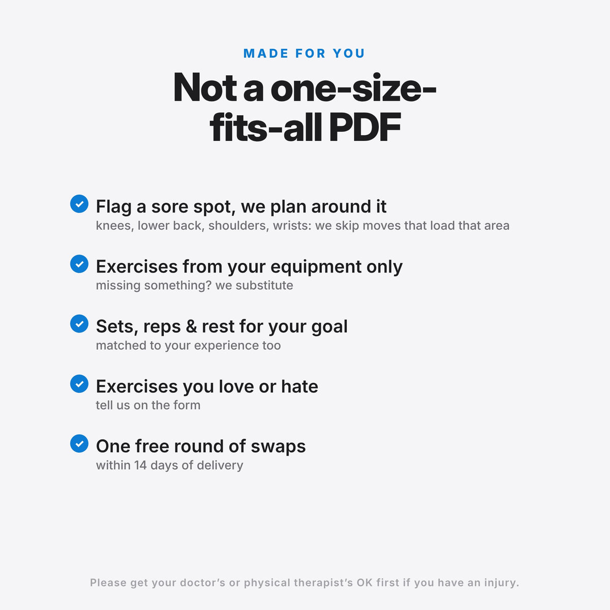Custom Gym Plan, Made for You (Digital Download) — photo 8