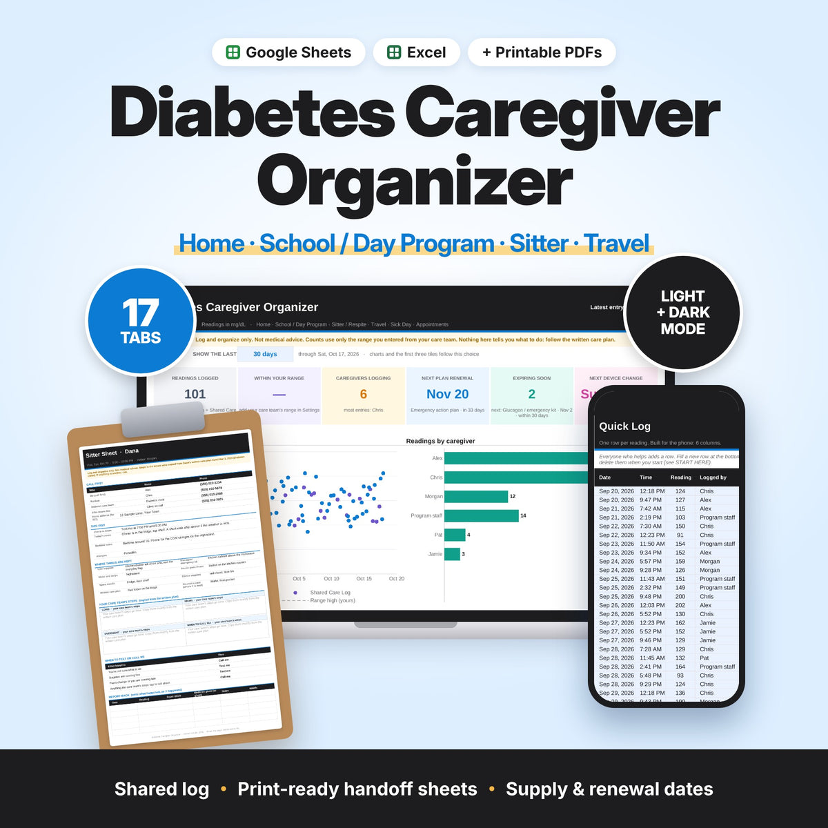 Diabetes Caregiver Organizer (Digital Download) — photo 1
