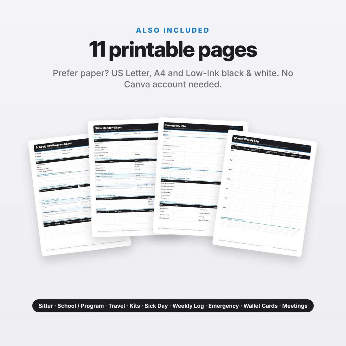 Diabetes Caregiver Organizer (Digital Download) — photo 8
