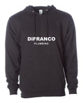 DiFranco Plumbing Independent Trading Hoodie in Black (sample mockup)
