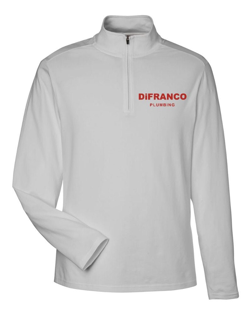 DiFranco Plumbing Stretch Quarter-Zip in Grey (sample mockup)