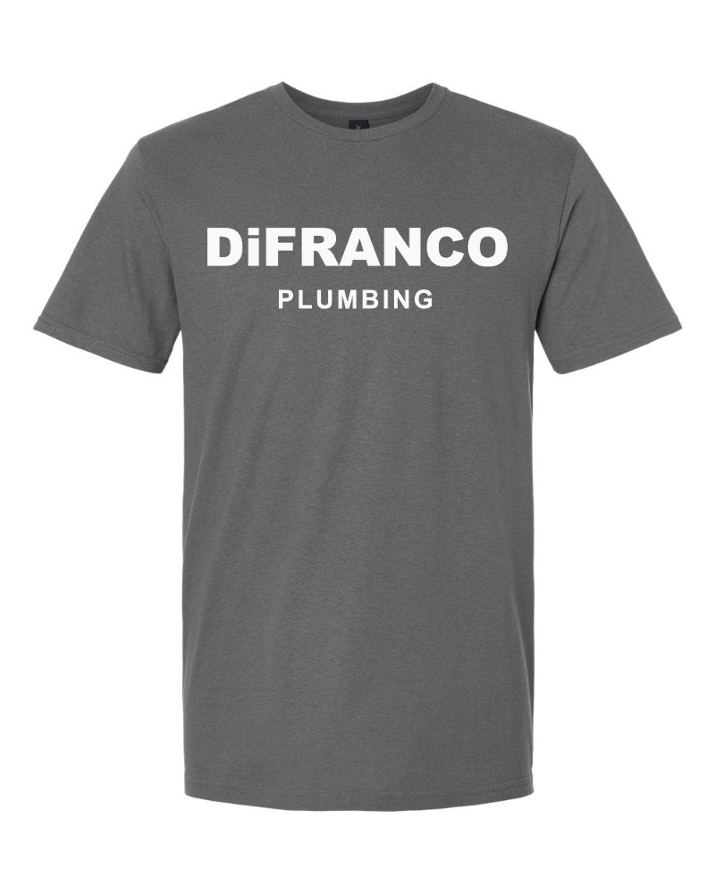 DiFranco Plumbing Softstyle Tee in Charcoal (sample mockup)