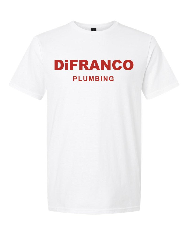 DiFranco Plumbing Softstyle Tee in White (sample mockup)