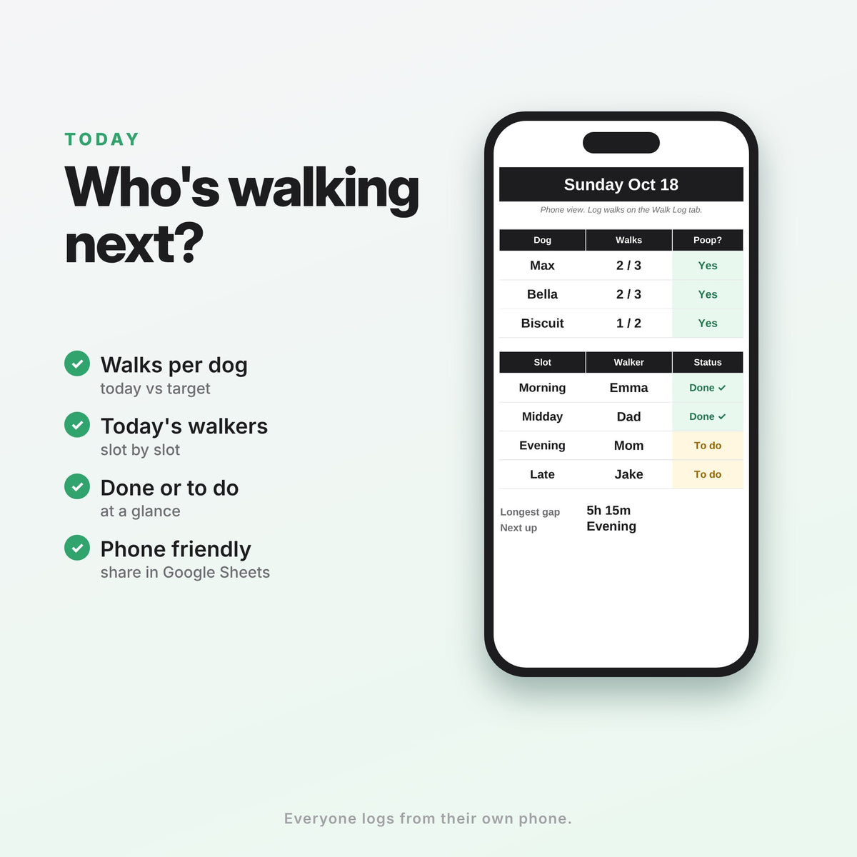 Dog Walking Schedule & Family Walk Tracker (Digital Download) — photo 7