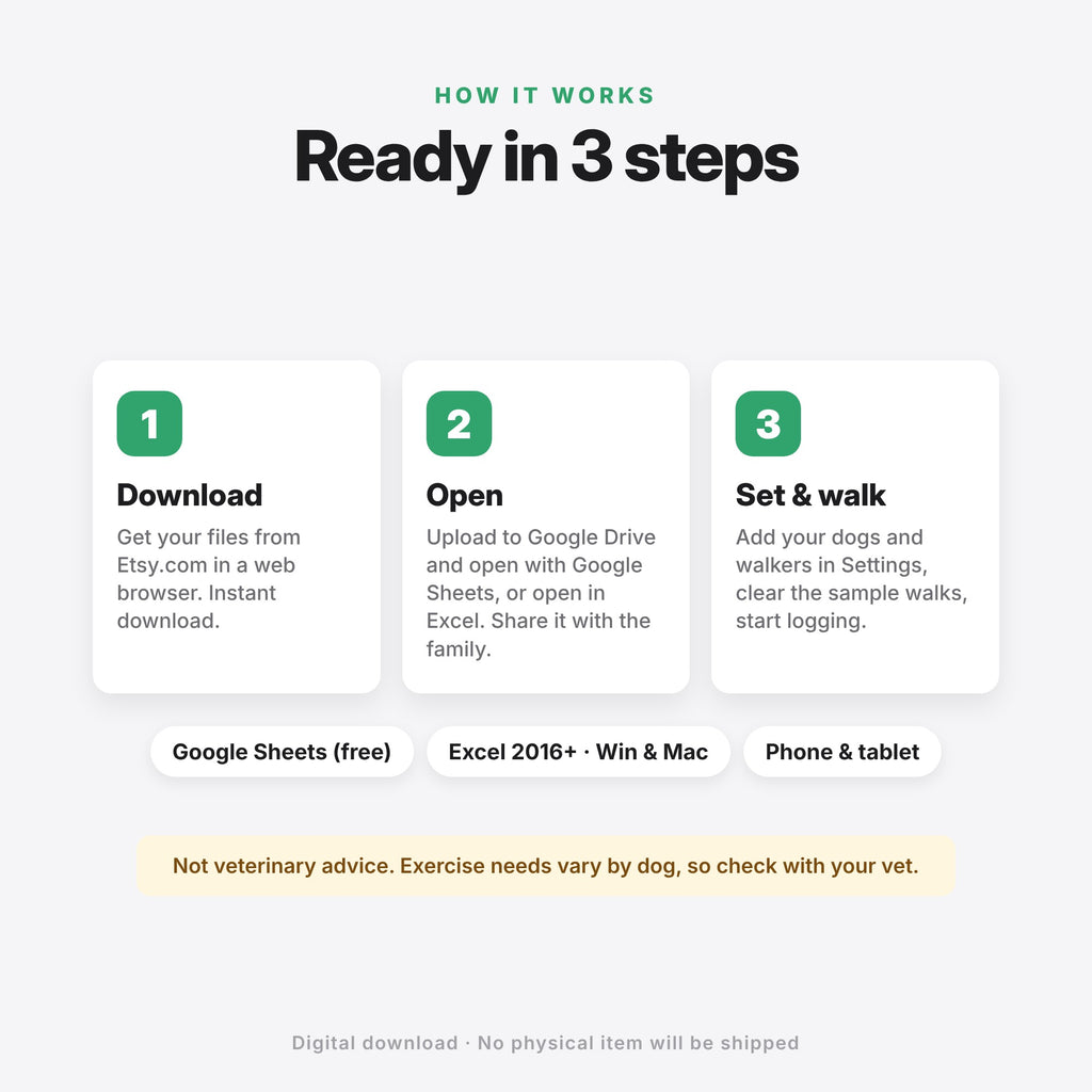 Dog Walking Schedule & Family Walk Tracker (Digital Download) — photo 10