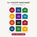 Gang sheet layout service: we arrange your designs on the sheet