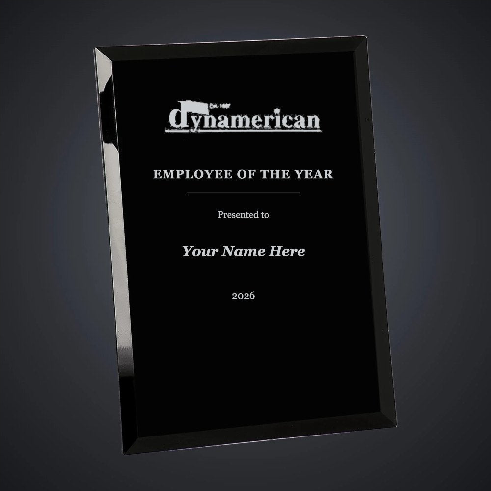 Dynamerican Employee of the Year Plaque (sample mockup)