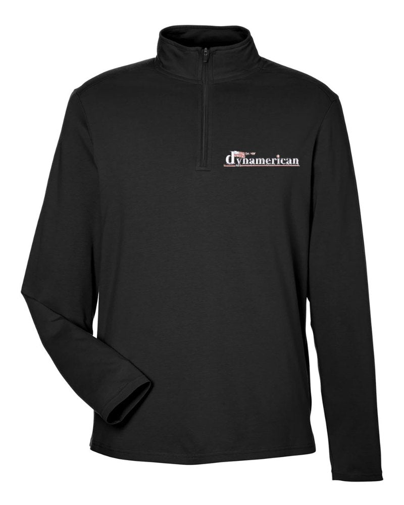 Dynamerican Stretch Quarter-Zip in Black (sample mockup)