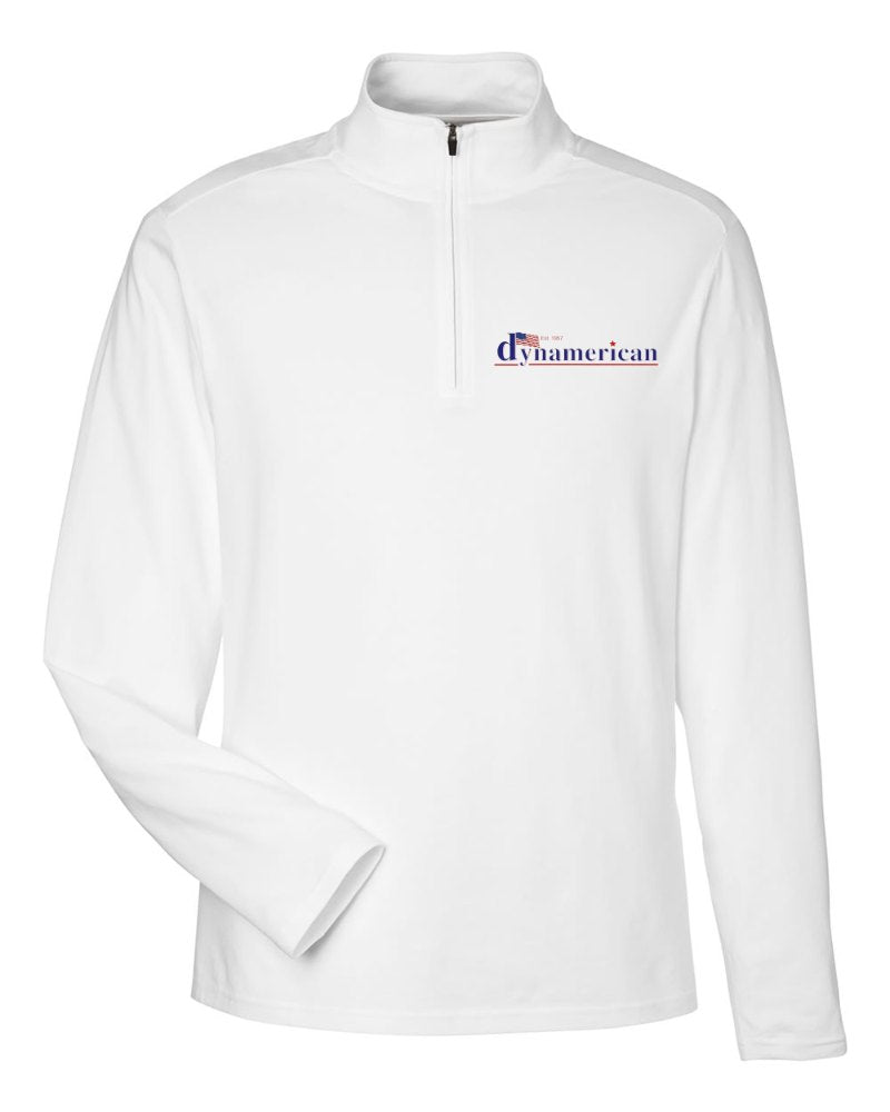 Dynamerican Stretch Quarter-Zip in White (sample mockup)