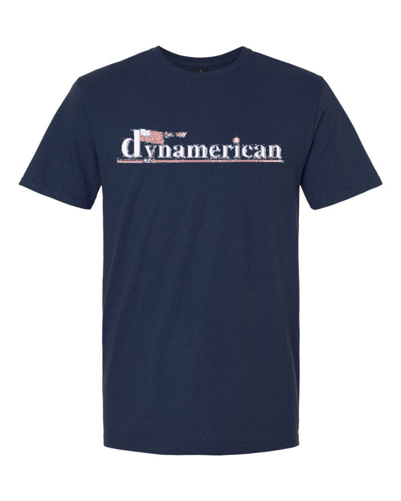 Dynamerican Softstyle Tee in Navy (sample mockup)