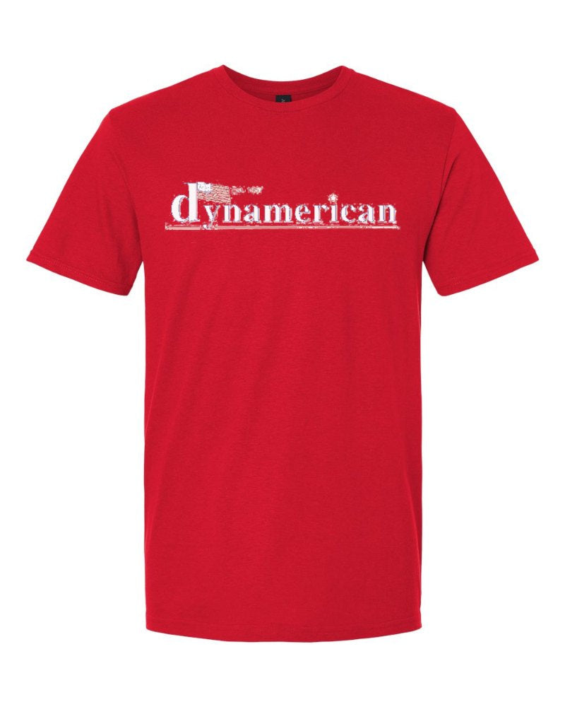 Dynamerican Softstyle Tee in Red (sample mockup)