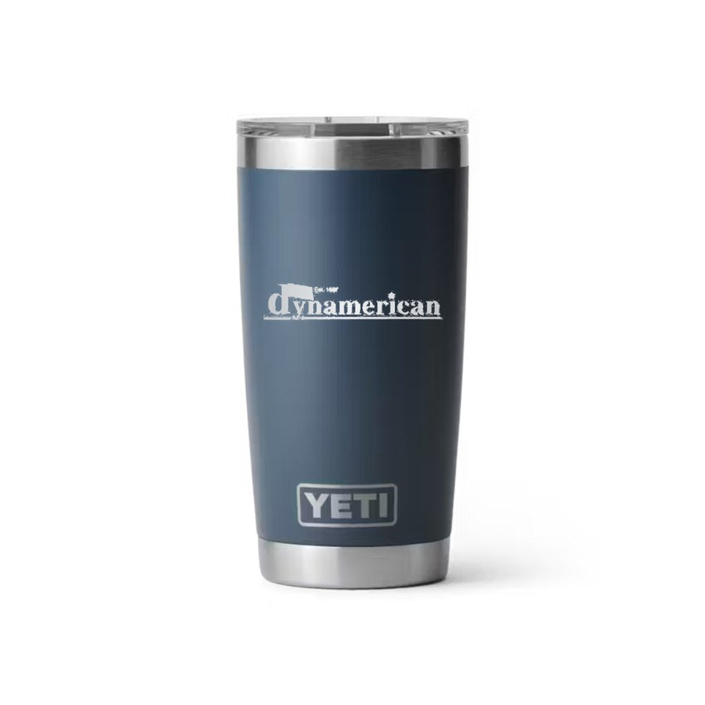 Dynamerican YETI 20 oz Rambler in Navy (sample mockup)
