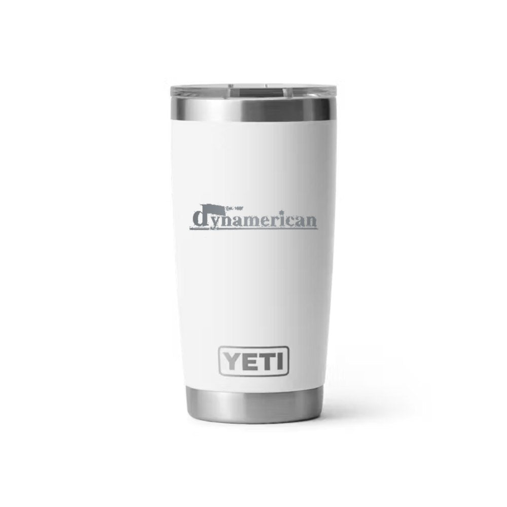 Dynamerican YETI 20 oz Rambler in White (sample mockup)