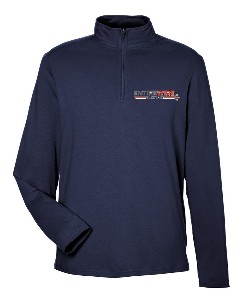 Entirewire Stretch Quarter-Zip in Navy (sample mockup)