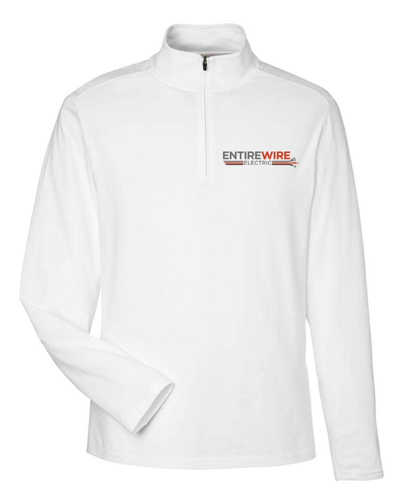 Entirewire Stretch Quarter-Zip in White (sample mockup)