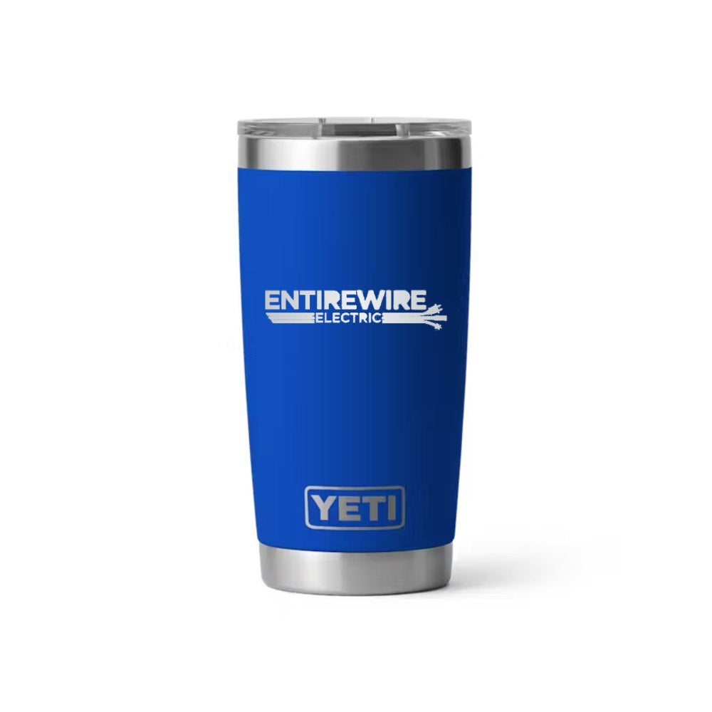 Entirewire YETI 20 oz Rambler in Royal Blue (sample mockup)