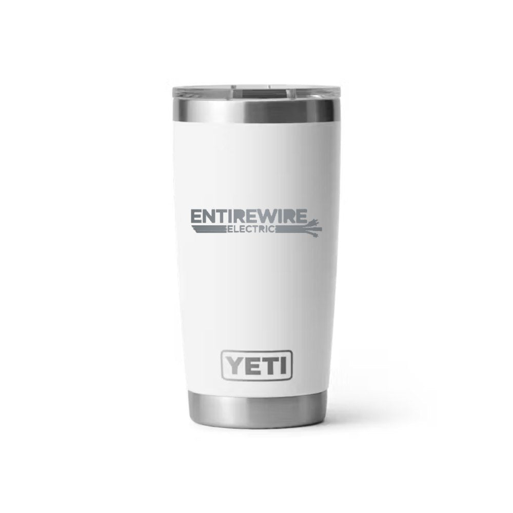Entirewire YETI 20 oz Rambler in White (sample mockup)