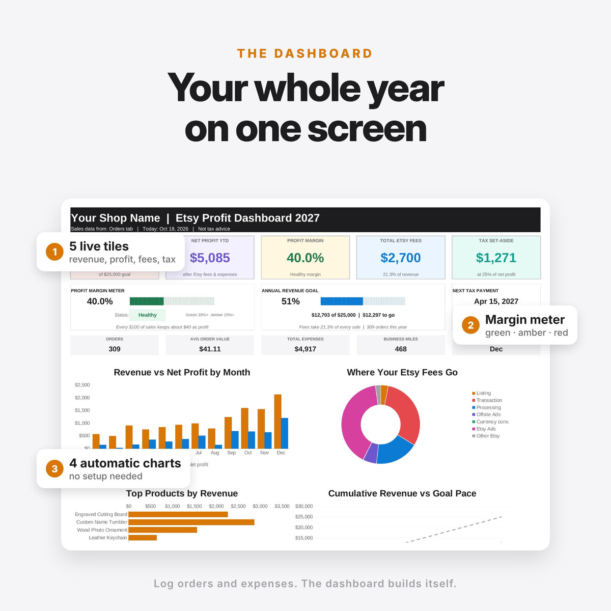 Etsy Seller Bookkeeping & Profit Tracker (Digital Download) — photo 3