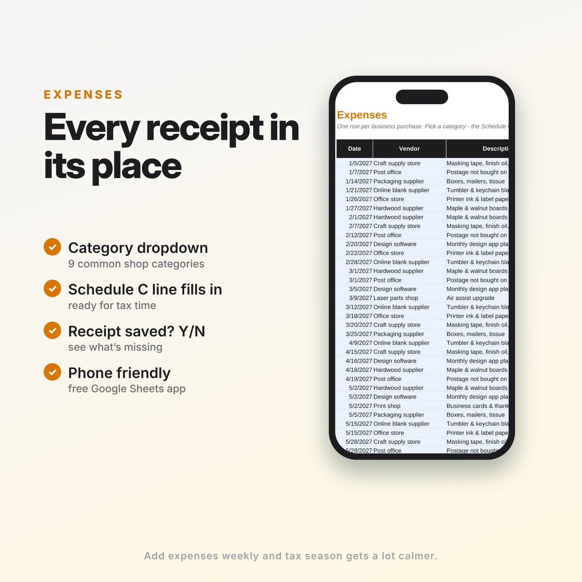 Etsy Seller Bookkeeping & Profit Tracker (Digital Download) — photo 7