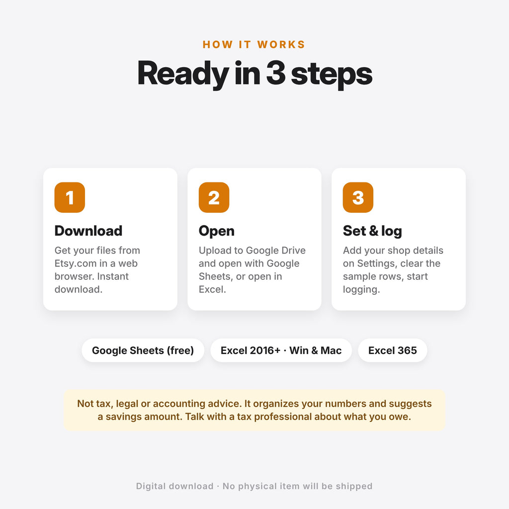 Etsy Seller Bookkeeping & Profit Tracker (Digital Download) — photo 10
