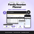 Family Reunion Planner Spreadsheet (Digital Download) — photo 1