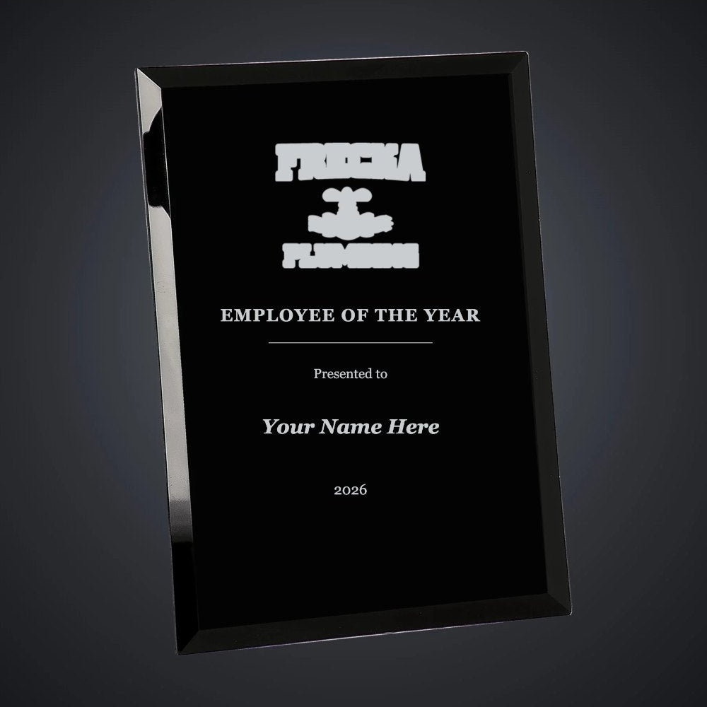 Frecka Plumbing Employee of the Year Plaque (sample mockup)