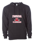 Frecka Plumbing Independent Trading Hoodie in Black (sample mockup)