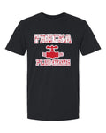 Frecka Plumbing Softstyle Tee in Black (sample mockup)