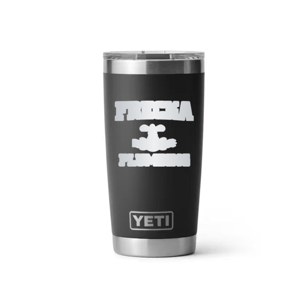 Frecka Plumbing YETI 20 oz Rambler in Black (sample mockup)