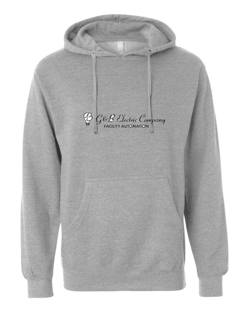 G & B Electric Independent Trading Hoodie in Grey Heather (sample mockup)