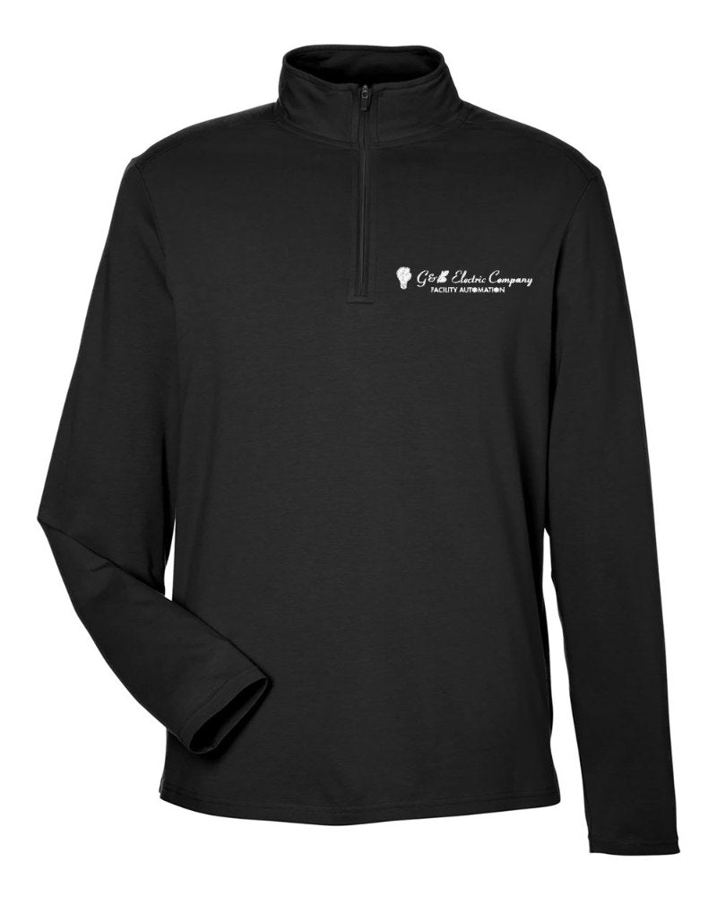 G & B Electric Stretch Quarter-Zip in Black (sample mockup)