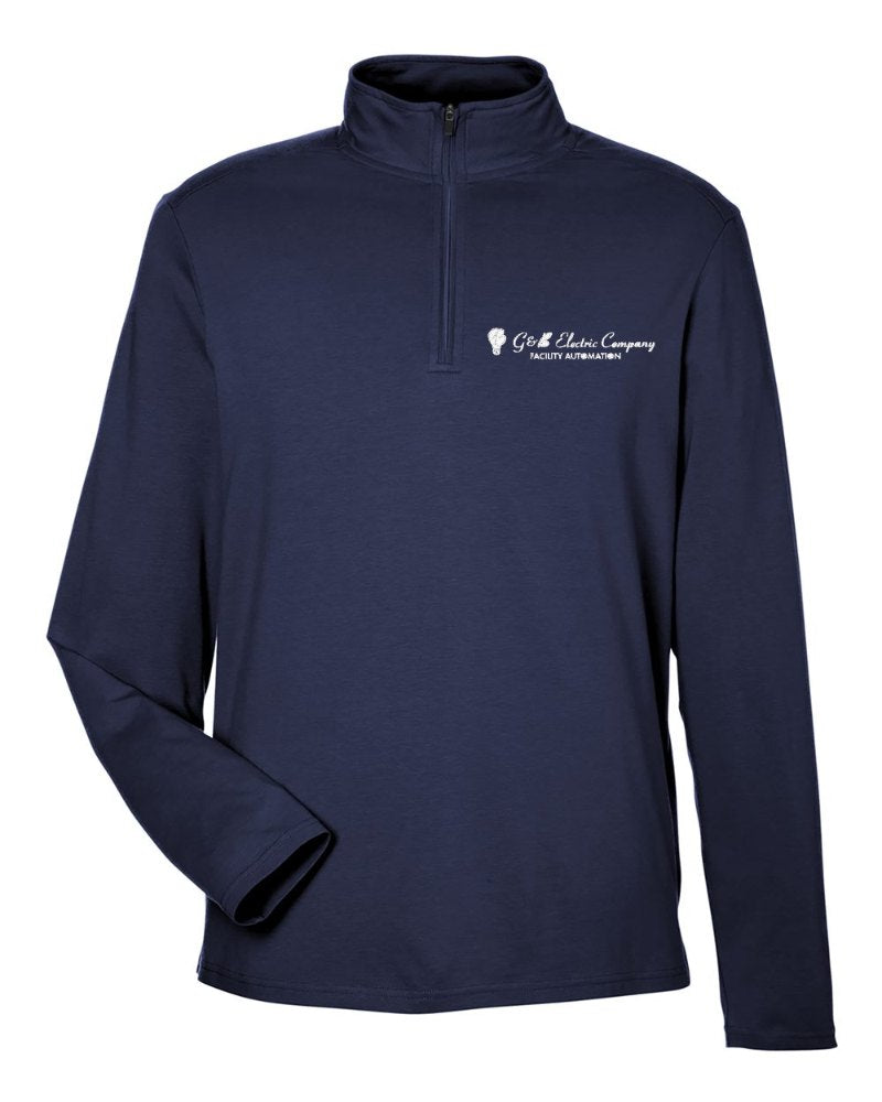 G & B Electric Stretch Quarter-Zip in Navy (sample mockup)